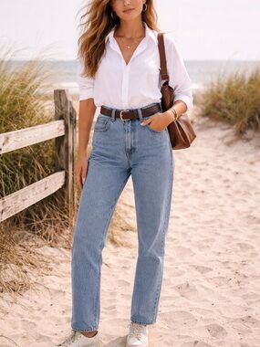 Vintage Young Life Creation High-Rise Jeans – 100% Cotton, 90s